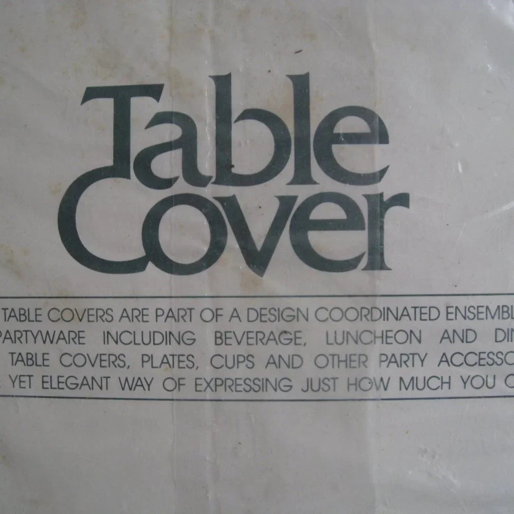 NOS Vintage Artfaire Paper Table Cover Reindeer Cartoon Christmas Party 54